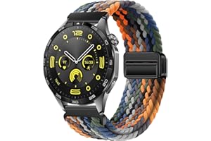 XMUXI Nylonowy pasek, sportowy, elastyczny, pleciony, 22 mm, dla kobiet i mężczyzn, do Huawei GT4/GT3/GT2 (46 mm)/ Garmin Venu 2/3/ Vivoactive 4, Samsung Watch 3 (45 mm)/ Gear S3