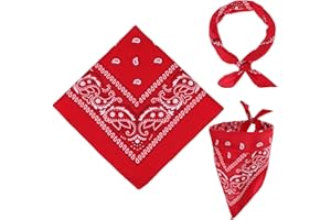GEEHUA Lot de 2 bandanas pour homme et femme, 55 x 55 cm, motif cachemire pour homme et femme, bandana pour motard, moto, homme