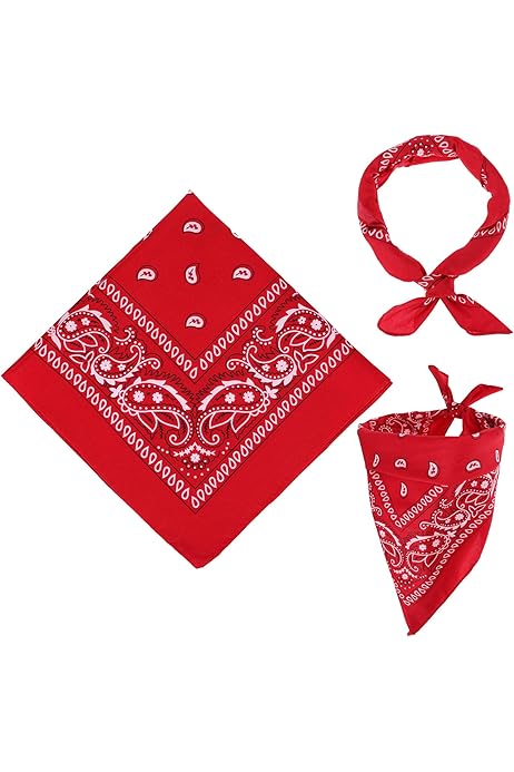 Foulard Uomo Bandane 100% Cotone Paisley Confezione Da 3/6/12