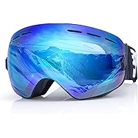 EXP VISION Masque de ski pour homme et femme - Protection 100 % UV400 - Anti-buée sur les lunettes - Lunettes de neige avec é