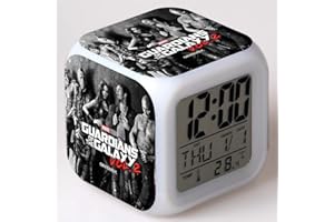 ZZTX FASHION Enfant Chambre Réveil, Chevet Réveil avec 7 Couleurs Veilleuse, Mini Music Réveil avec 8 Sons, Cadeau pour Les Filles Garçons,A