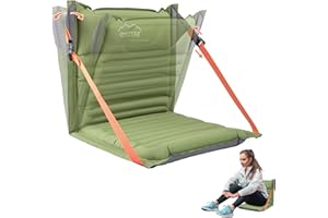 ‎ONTYZZ ONTYZZ Stadionsitze Aufblasbares Stadion Sitzkissen mit Rückenlehne Leichter Bodenstuhl Tragbares Polster Wasserdicht Outdoor Klappstühle für Picknick Konzerte Garten Balkon Fischerei Camping Stühle