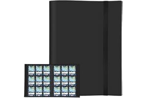 MIN CI Segregator na karty kolekcjonerskie z 360 kieszeniami, album na karty z paskiem sprężynowym, przezroczysty segregator na karty sportowe, książka do futbolu amerykańskiego, 40 stron, 9 kieszeni