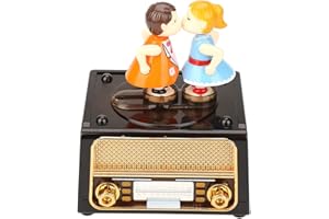 Lazmin112 Carillon da Collezione retrò, Custodia per Bambole Classica a Forma di Radio per Scatola Regalo di San Valentino