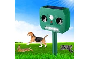 ANYEHOUR Repelente Gatos, Solar Ultrasónico Repelente para Gatos IP65 Impermeable, Repelente Ultrasónico Animales Solar, Repelente de Animales al Aire Libre para Gatos, Ratas, Perros, Aves, Zorros