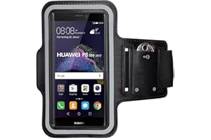 CoverKingz Sportarmband für Huawei P8 Lite 2017 - Armtasche mit Schlüsselfach Huawei P8 Lite - Sport Laufarmband Handy Armband Schwarz