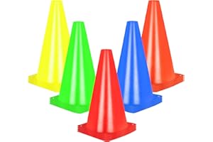 Alyoen 23cm Pylonen Kinder, Hütchen Fussball Markierungskegel für Outdoor-Aktivitäten und Festliche Veranstaltungen, Verkehrshütchen Kinder Kegel für Fußball, Sport & Hundetraining (10/20 Stück)