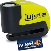 URBAN UR6 Motorcycle Lock with Smart Alarm | Anti-theft Disc More Effective | Hi-Tech, 120dB LED Warning Sensitivity A+ Batte
