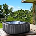Whirlpool aufblasbar MSpa Tekapo für 6 Personen 185x185cm In-Outdoor Pool 132 Massagedüsen Timer Heizung Aufblasfunktion per Knopfdruck TÜV geprüft Bubble Spa Wellness Massage