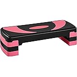 Yaheetech Step da Aerobica Piattaforma Step Regolabili con 3 Altezze 10/15/20cm Esercizio Allenamento Stepper per Fitness per