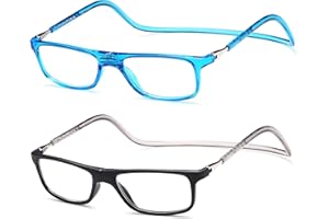 NEW VISION 2 Pack Occhiali Da Lettura con Calamita, Occhiali con Calamita Da Vista NV2904, Occhiali Calamitati Da Collo, Occhiali Lettura Calamita per Uomo e Donna (Nb, 2, x)