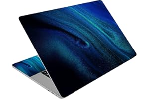 Mibbxea Pegatina para Laptop de 15 15,4 Pulgadas, Protector de Vinilo Reutilizable para Netbook/Notebook de 12,1 a 15,6 Pulgadas, Impermeable y Resistente a Arañazos (028 Arenas Movedizas Azules)
