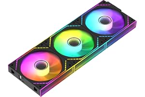 Thermalright TL-M12QR-S X3 120mm PC-höljenfläktar med omvänd blad, 1500RPM luftflöde, ARGB Daisy-Chain, Infinity-Mirror-belys