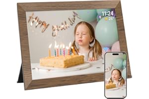 AHOWAI 32GB Digital Photo Frame WiFi, 10.1 Inch 1280x800 IPS LCD Touchscreen Digital Picture Frame, Auto-Rotate Electronic Photo Frame, Share Photos or Videos via Frameo App, Best Gift for Favorite