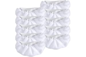 DOPENSPI 10PCS Universal Steam Mop Pads, Washable Handheld Steam Cleaner Pads Microfiber Cloths Mop Pad Steams Cleaners Attachments Steams Cleaner Accessories for Most Handheld Neat Steamed Cleaners