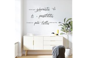 TOARTI Adesivo Murali Frasi Scritte Dai ad ogni giornata la possibilita Farfalle Adesivi da Parete Citazioni Nero Camera da Letto Soggiorno Ufficio Decorazione Murale