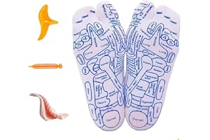 UAZEO Acupressure Socks, Acupressure Socks with Tools, Foot Pain Relief Remedy for Foot Massage Acupressure Socks Set, Acupressure Foot Massage Socks, Acupressure Foot Socks for Women and Men (4pcs/Set)