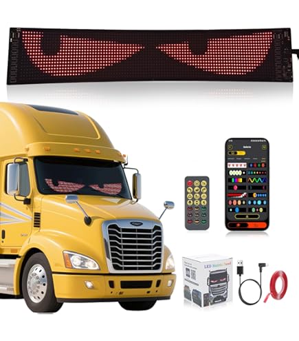 Occhi LED Devil Eyes Per Camion - Display Programmabile App - Decorazione Auto E Negozi