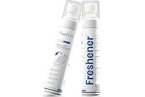 Foamitto® Shoe Deodorizer and Foot Spray 120ml | Odor Eliminator for Smelly Feet, Trainers, Socks, Gym Bags & Sports Gear | Antibacterial Shoe Freshener & Odour Neutraliser