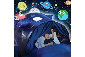 Nicebaby Kids Bed Tents for Boys Girls,Pop up Tent Over Bed Dream Bed Tent for Children, Foldable Bedroom Game Kids Single Sleep Tent for Birthday (Space)