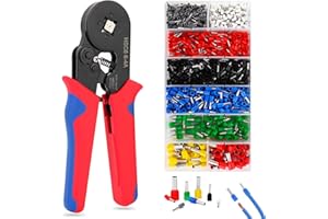 LYFEESIS Aderendhülsen Set mit 1200 stück, Aderendhülsenzange, Crimpzange Set,Crimpzange Aderendhülsen, Aderendhülsen Zange, Presszange Aderendhülsen, Crimpzangen Set für 0.25-10 mm²(AWG 23-7)