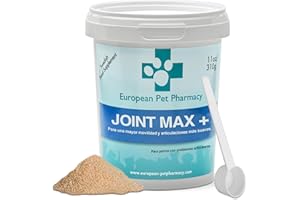 European Pet Pharmacy Joint MAX+, 310g - Condroprotector Perros y Gatos, Fórmula Rica en Nutrientes con Mejillón Labios Verdes para Reparación y Cuidado de Articulaciones Perros de Todas Las Edades
