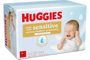 ‎HUGGIES Huggies Pure Extra Care Sensitive Baby-Feuchttücher, 99 Prozent Wasser, ohne Plastik, parfümfrei