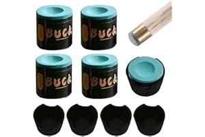VBRHFRIF 4 Pieces Of Dark Green Clever Powder, 4 Pieces Of Clever Powder Box, Billiard Cue Chalk, Billiard Table Accessories, Swimming Pool Chalk, Cue Chalk