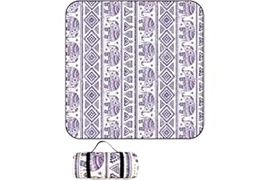 DOTBUY-SHOP Picknickdecke Wasserdicht, Campingdecke Stranddecke Wärmeisoliert Maschinenwaschbar Faltbar Picknickmatte, für Outdoor Strand Campen Wandern Ausflüge (indischer Elefant,150x150cm)
