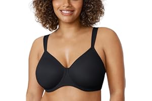 DELIMIRA Femme Soutien Gorge Minimiseur Grande Taille avec Armature Maintien Tasse Lisse