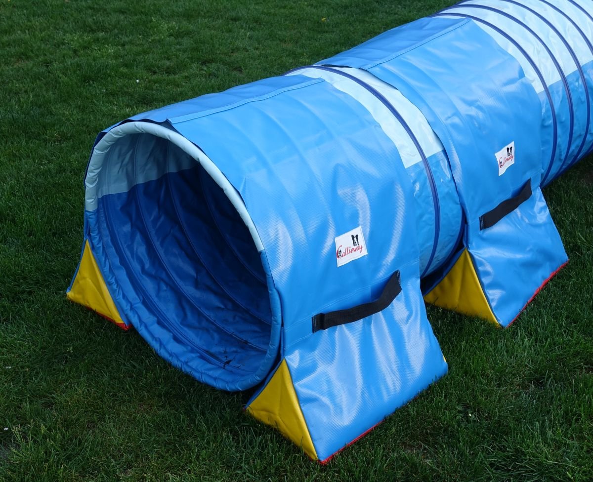 PREMIUM Dog Agility Tunnel Sandbag (yellow) (pack of 2) with triangle