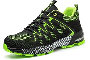 TQGOLD Scarpe Antinfortunistiche Uomo Leggere Comodo Donna Scarpe da Lavoro con Punta in Acciaio Ammortizzazione Traspiranti Antiscivolo Scarpe Protettive Industriali