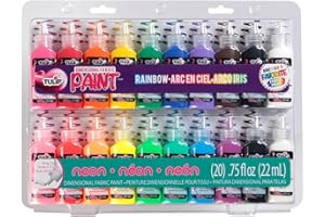 I Love To Create Tulip Dimensional Fabric Paint Set, Multi-Colour, 22 ml (Pack of 20)