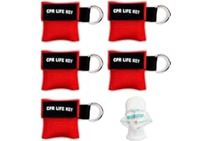 ZXNJA 5 Stück Beatmungstuch,Beatmungsmaske Schlüsselanhänger,Beatmungsmaske,Beatmungsmaske Erste Hilfe,Mund Zu Mund Beatmung Schutz,Fur Die Erste-Hilfe-Ausbildung,Erste Hilfe Oder Aed Training