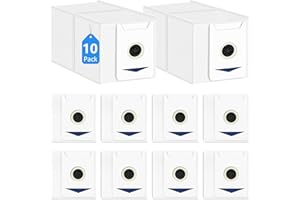 Domkan 10 Pièces Sac à Poussière Compatible avec Ecovacs Deebot T30 Omni/T30 Pro Omni Aspirateur, 3L Grande Capacité，4-Couches Filtré Antibactérien Sacs D'Aspirateur