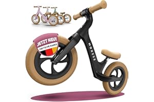 ‎MOREEZ MOREEZ® Laufrad ab 2 Jahre [2-5 Jahre] Ultraleichtes Kinder-Laufrad mit Sturzschutz, Ergonomischer Sitz, 50Kg Pannensichere 12 Zoll Räder, rutschfeste Fußstütze, Höhenverstellbar Mädchen Junge
