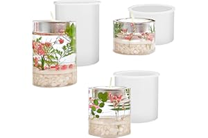 RHZXD Silikonform Kerzenhalter, Silikonformen Gießformen Set, 3D Kerzenhalter Formen, 3 Größen Epoxidharz Formen Silikon für DIY Aromatherapie Kerzen