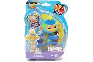 Bizak Fingerlings Leo, najbardziej niegrzeczna interaktywna małpka ze wszystkich, uwielbia przygody Jest odważny i guarretem, Z ponad 70 różnymi dźwiękami i reakcjami, z własną osobowością (61850001)