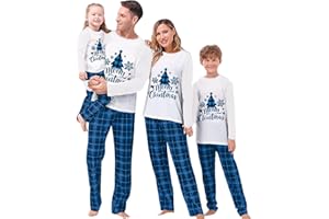 DEUYENG Christmas Pajamas Family Matching Pjs Set Holiday Pajamas Set Sleepwear Nightwear for Womens Mens Kids Baby