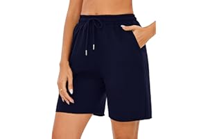 Marvmys Women's Running Shorts Casual Lounge Bottoms High Waist Summer Athletic Sweat Jogging Sport Workout Ladies Soft Cycling Short with Pockets