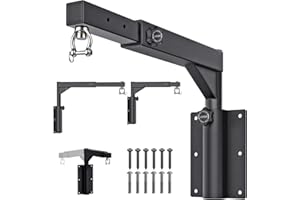Kipika Soporte de pared para saco de boxeo, soporte giratorio para saco de boxeo, resistente para gimnasio en casa, interior y exterior, longitud ajustable para bolsa de kickboxing, bolsa de Muay Thai