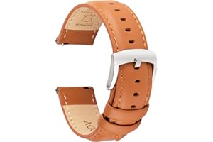 OTTOODY Quick Release Leather Watch Straps 18mm 19mm 20mm 21mm 22mm, Elegant Top Grain Leather Watch Bands Replacement Bracelet Watch Strap for Men and Women, Watch and Smartwatch