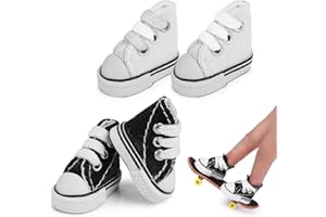 ASTER 2 Paar Mini Finger Schuhe, Finger Skateboard Canvas Schuhe, Finger Spielzeug Board Schuhe für Kinder, kleine Finger Dance Schuhe für Finger Breakdance