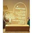 Welsky Birthday Gifts for Dad from Daughter Son, Personalized Dad Night Light Gifts for Birthday, Christmas, Dad Presents from Kids