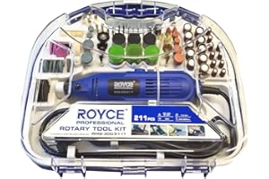 CLICLED Kit mini trapano 211 pezzi smerigliatrice rotante 300W punte frese Royce RMG-300