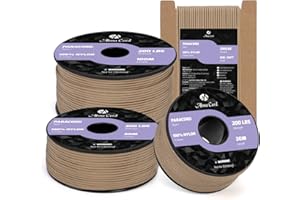 Abma Cord Paracorde 2mm 30m Corde Nylon 3 Brins Type I pour Bricolage, Camping, Extérieur - Max. 90kg (200lbs) - Tan