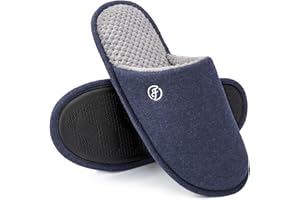 EverFoams Chaussons respirantes douces pour hommes avec mousse à mémoire de forme pour l'été et l'automne