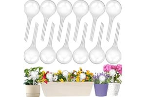 ZHHGOO 12 Pezzi Globi per Irrigazione di Piante, Set Irrigazione a Goccia per Vasi,Irrigazione Automatica Vasi,Trasparente Innaffiatura Sfera per Piante in Vaso Piante da Giardino Interni ed Esterni