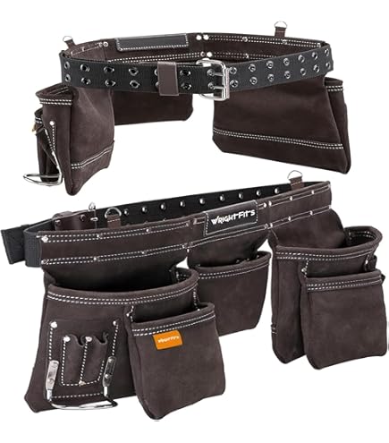 Eshazu Professional Leather Tool Belt - Carpenter Tools Belt