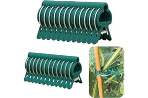 FAINCA 24 Stück Pflanzenclips, Plastik Pflanzenklammern, Lichtecht Antialterung Pflanzen Clips, Pflanzenclips für Kletterpflanzen, für Tomaten, Gurken und Andere Rankpflanzen